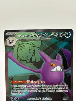 Pokemon TCG Destined Rivals - Team Rocket’s Crobat EX 217/182 Full Art NM - Image 2