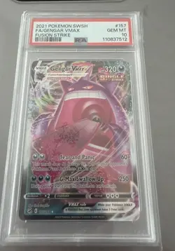 Pokemon TCG Fusion Strike Gengar VMAX 157/264 PSA 10 Full Art Holo 2021 - Image 1