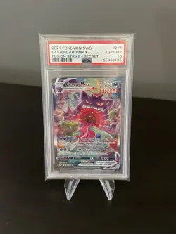 2021 Pokemon SWSH Fusion Strike Gengar VMAX 271/264 Alt Art Holo PSA 10 - Image 1