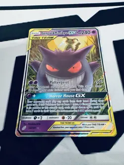Pokemon Gengar & Mimikyu GX TAG TEAM Ultra Rare Full Art Holo 53/181 English - Image 1