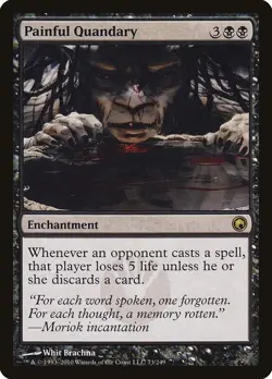 Painful Quandary 73 Rare Scars of Mirrodin Magic: The Gathering Lightly Played - Image 1