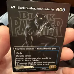 King T'Challa / Black Panther 0373 Borderless Marvel Reg. Super Heroes MTG M/NM - Image 1