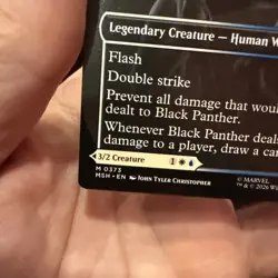 King T'Challa / Black Panther 0373 Borderless Marvel Reg. Super Heroes MTG M/NM - Image 3