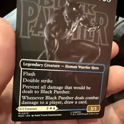 King T'Challa / Black Panther 0373 Borderless Marvel Reg. Super Heroes MTG M/NM - Image 4
