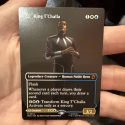 King T'Challa / Black Panther 0373 Borderless Marvel Reg. Super Heroes MTG M/NM - Image 5