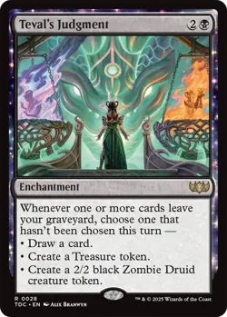 MTG Teval's Judgment Commander: Tarkir: Dragonstorm Regular *Near Mint* - Image 1