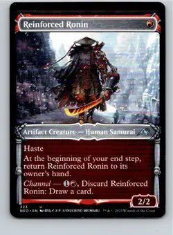 Magic the Gathering Reinforced Ronin (Showcase) Kamigawa: Neon Dynasty MTG - Image 1