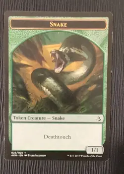 Snake Token with Deathtouch LP/MP Amonkhet AKH English Regular MTG - Image 1