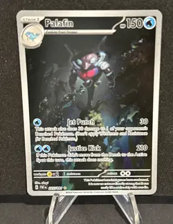 Pokemon Palafin 225/091 Paldean Fates Illustration Rare Holo NM - Image 1