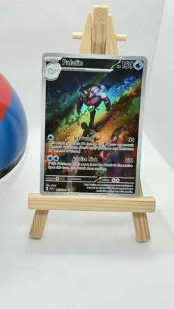 Pokemon TCG Palafin 225/091 Paldean Fates Illustration Rare Card NM Condition - Image 1