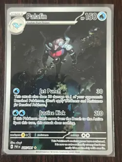 Palafin 225/091 Illustration Rare Paldean Fates Pokemon NM - Image 1