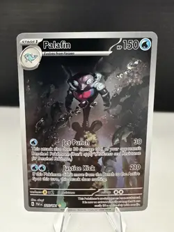 Pokemon TCG Palafin 225/091 Paldean Fates Illustration Rare Card in NM - Image 2