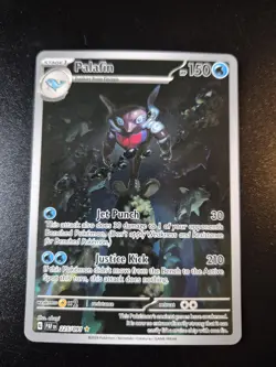 Pokemon TCG Palafin 225/091 Paldean Fates Illustration Rare Card in NM - Image 1