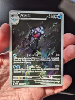 Pokemon TCG Palafin 225/091 Paldean Fates Illustration Rare Card in NM - Image 3