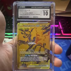 The Pokemon Company Pikachu & Zekrom GX SM248 CGC 10 TAG TEAM Holo Promo Eng - Image 1