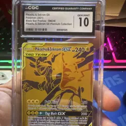 The Pokemon Company Pikachu & Zekrom GX SM248 CGC 10 TAG TEAM Holo Promo Eng - Image 4