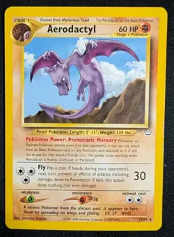 Aerodactyl 15/64 Rare Neo Revelation Pokemon Unlimited Moderately Played - Image 1