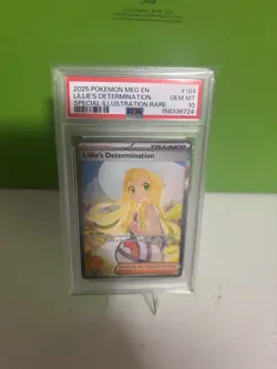 2025 POKEMON MEG EN-MEGA EVOLUTION #184 LILLIE'S DETERMINATION PSA 10 - Image 1