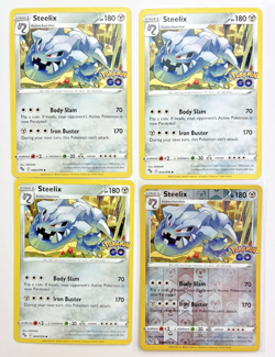 Pokemon Go Tcg Lot of 4 Steelix Reverse Holo Common basic - Image 1