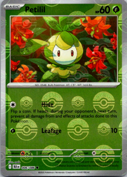 Petilil (Poke Ball Pattern) 006/086 Pokemon Sv: Black Bolt Holo Pokemon NM - Image 1
