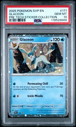 2025 POKEMON SVP EN-SV BLACK STAR PROMO #171 GLACEON PSA 10 - Image 1