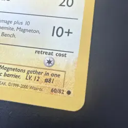 1999 Pokemon TCG Magnemite Team Rocket #60/82 - Image 2