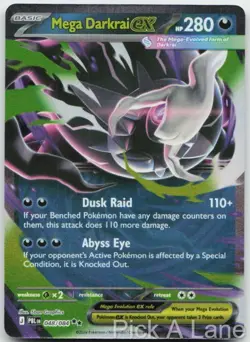 Mega Darkrai ex 048/084 Double Rare Pitch Black Pokemon Holo Near Mint - Image 1
