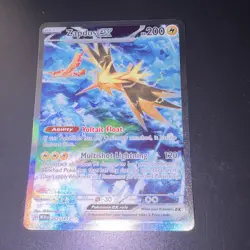 Pokemon Zapdos ex Ultra Rare Full Art Holo SV 151 202/165 English HP200 - Image 1