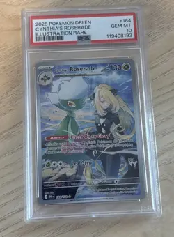 PSA 10 Cynthia's Roserade 184/182 Pokemon Destined Rivals DRI EN 2025 GEM MINT - Image 1