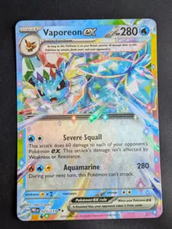 Vaporeon Ex Double Rare 023/131 - Prismatic Evolutions - Pokemon TCG - Mint / Nm - Image 1