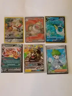 Pokemon Charizard-Vaporeon Promos-GX-Promo-Full Art Holo Card Lot - Image 1