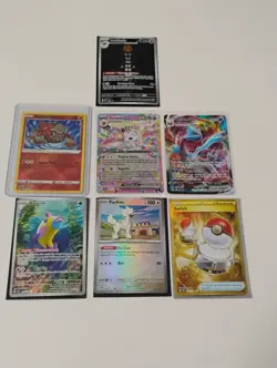 Pokemon Hyper Rare-VMAX-Promo-Bruxish Illustration Rare-Full Art Holo Card Lot - Image 1