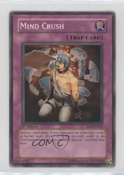 Mind Crush 1st Ed. YuGiOh Soul of the Duelist #SOD-EN056 2004 - Image 1