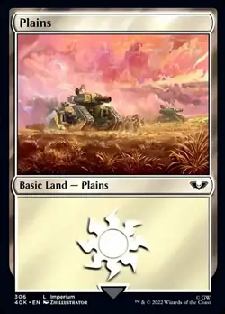 Plains (306) - Surge Foil Light Play, English Magic the Gathering MTG Commander - Image 1