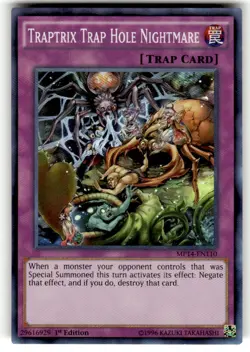 YUGIOH TRAPTRIX TRAP HOLE NIGHTMARE MP14-EN110 1ST SUPER NM - Image 1