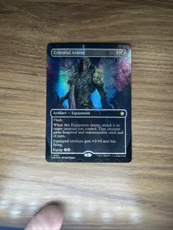 MTG ~ Celestial Armor (Borderless Mana Foil) ~ Foundations ~ Near Mint ~ Mythic - Image 4