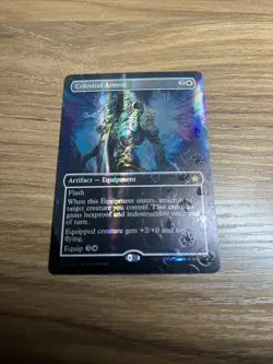 MTG ~ Celestial Armor (Borderless Mana Foil) ~ Foundations ~ Near Mint ~ Mythic - Image 5