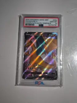 Pokemon 2020 Charizard v HOLO SWSH#050 GEM MT PSA 10 CHMPN.PATH ELITE TRNR. BOX - Image 1