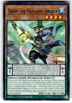 Yugioh - Saion the Vaylantz Archer (Rare) (1st Edition) - TAMA-EN002 NM - Image 1