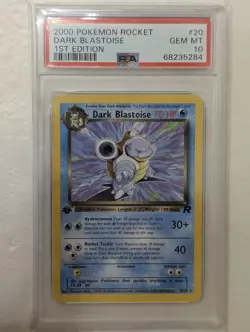 2000 Pokemon Team Rocket Dark Blastoise 1st Edition🔥 #20/82 PSA 10 💎GEM MINT💎 - Image 1