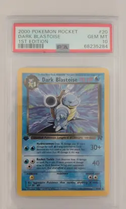 2000 Pokemon Team Rocket Dark Blastoise 1st Edition🔥 #20/82 PSA 10 💎GEM MINT💎 - Image 2