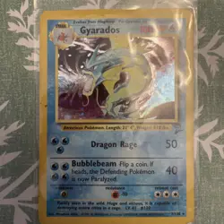 Pokemon TCG Gyarados 7/130 Base Set 2 Holo Rare English 2000 - Image 1