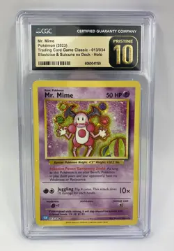 The Pokemon Company CGC Pristine 10 Mr. Mime 013/034 TCG Classic Holo EN 2023 - Image 1