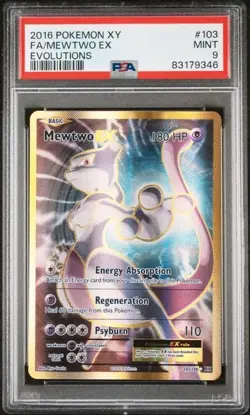 Pokemon Mewtwo 103 XY Evolutions Gold PSA 9 - Image 3