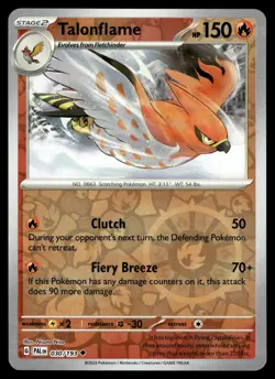 Talonflame 030/193 Uncommon Paldea Evolved Pokemon Reverse Holo Near Mint - Image 1