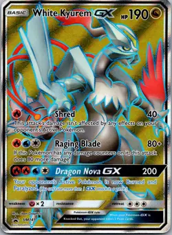 WHITE KYUREM GX - SM141 HOLO P SUN & MOON PROMO POKEMON NM - Image 1