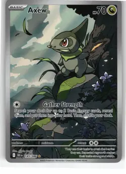 Axew 145/086 Holo Illustration Rare Black Bolt Pokemon Near Mint - Image 1
