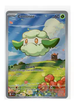 Cottonee 090/086 SV: White Flare English Pokemon Illustration Rare Holofoil NM - Image 1