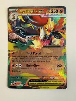 Mega Delphox ex 008/084 Double Rare ME05 Pitch Black Pokemon Holo NM - Image 1