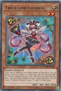 Yugioh Trickstar Lilybell COTD-EN006 1st Ed Rare NM - Image 1